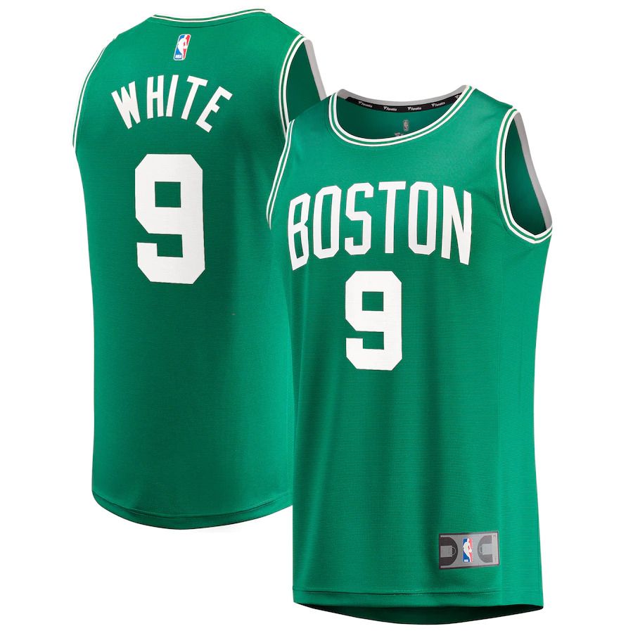 Men Boston Celtics 9 Derrick White Fanatics Branded Kelly Green Fast Break Replica NBA Jersey